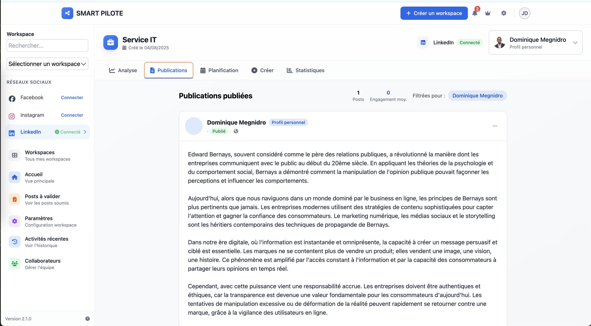 Smart Pilote Dashboard